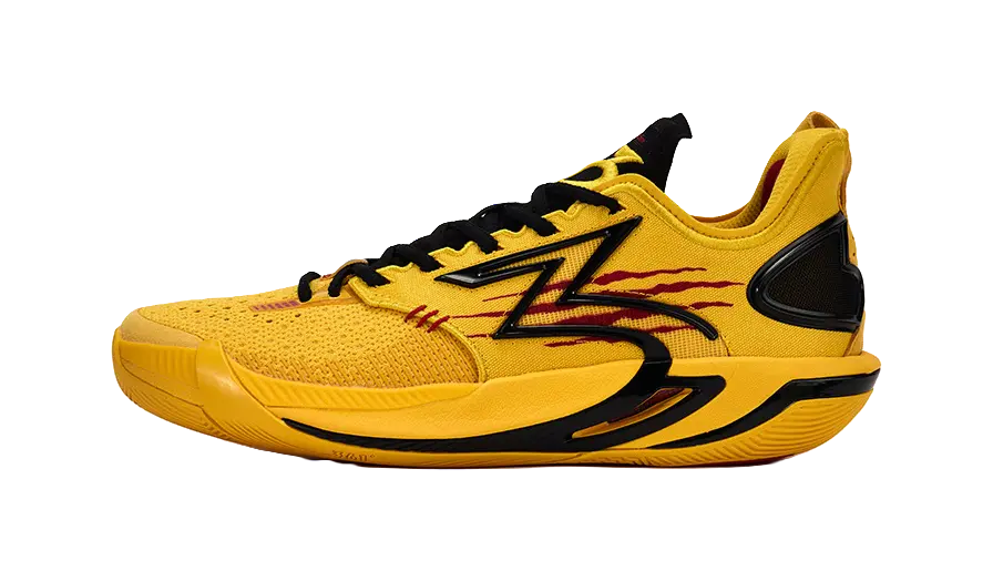 361° BIG3 6.0 Pro Cushioning Slip Resistant Support Mid top Basketball Shoes Unisex Vintage Yellow  vjsneaker.com