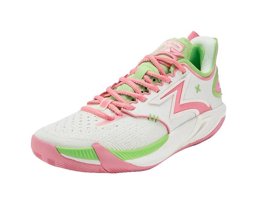 361° BIG3 6.0 Pro Shock Absorbers Slip Resistant Breathable Low top Basketball Shoes Mens Neon Light Coral  vjsneaker.com