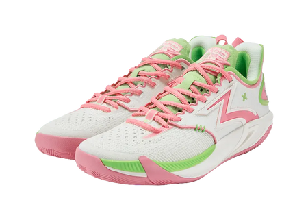 361° BIG3 6.0 Pro Shock Absorbers Slip Resistant Breathable Low top Basketball Shoes Mens Neon Light Coral  vjsneaker.com
