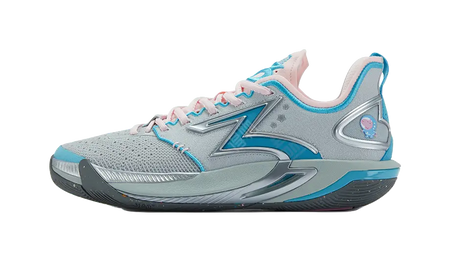 361° BIG3 6.0 Pro Shock Absorbers Slip Resistant Breathable Low top Basketball Shoes Mens Pink Blue Mismatched  vjsneaker.com