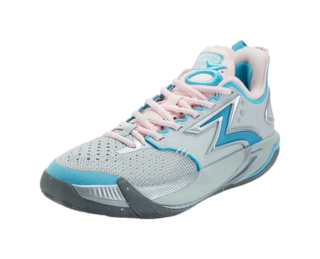 361° BIG3 6.0 Pro Shock Absorbers Slip Resistant Breathable Low top Basketball Shoes Mens Pink Blue Mismatched  vjsneaker.com