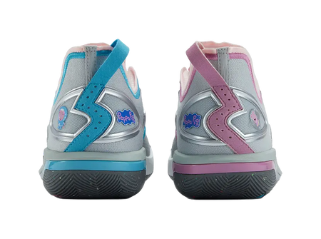 361° BIG3 6.0 Pro Shock Absorbers Slip Resistant Breathable Low top Basketball Shoes Mens Pink Blue Mismatched  vjsneaker.com