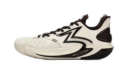 361° BIG3 6.0 Pro Shock Absorbers Slip Resistant Breathable Mid top Basketball Shoes Unisex Oat Milk  vjsneaker.com