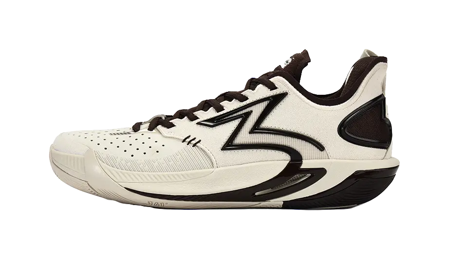 361° BIG3 6.0 Pro Shock Absorbers Slip Resistant Breathable Mid top Basketball Shoes Unisex Oat Milk  vjsneaker.com