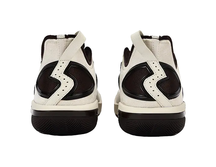 361° BIG3 6.0 Pro Shock Absorbers Slip Resistant Breathable Mid top Basketball Shoes Unisex Oat Milk  vjsneaker.com