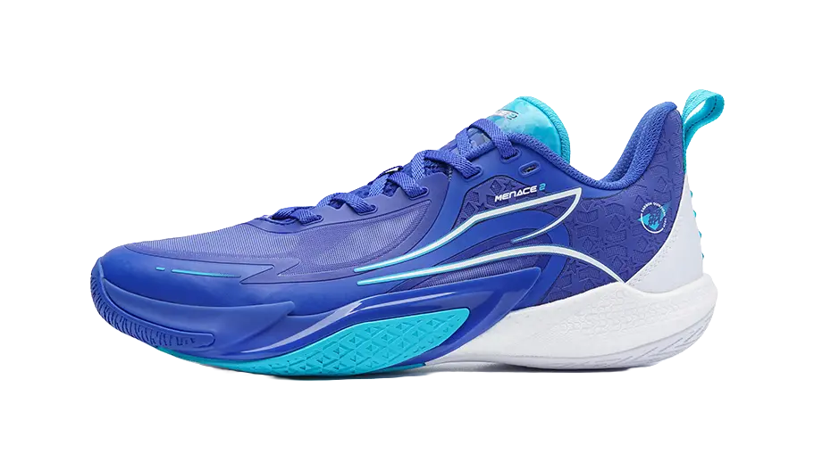 361° Blitz 2 Abrasion Resistant Breathable Mid top Carbon Critical Technology Basketball Shoes Mens Game Blue  vjsneaker.com