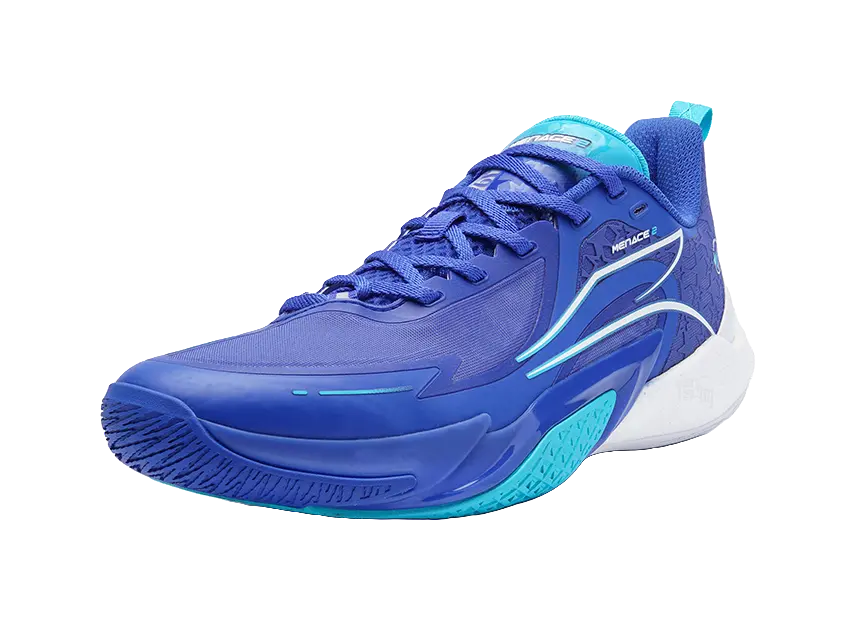 361° Blitz 2 Abrasion Resistant Breathable Mid top Carbon Critical Technology Basketball Shoes Mens Game Blue  vjsneaker.com