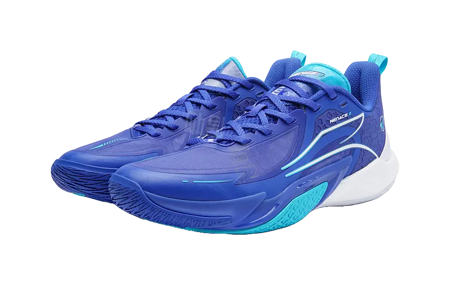 361° Blitz 2 Abrasion Resistant Breathable Mid top Carbon Critical Technology Basketball Shoes Mens Game Blue  vjsneaker.com