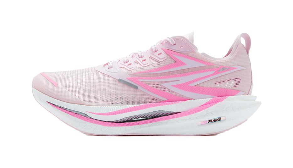 361° Cushioning Abrasion Resistant Breathable Rebound Low top Carbon Plate Racing Running Shoes Unisex White Neon Pink 
