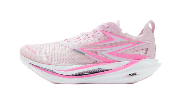 361° Cushioning Abrasion Resistant Breathable Rebound Low top Carbon Plate Racing Running Shoes Unisex White Neon Pink 