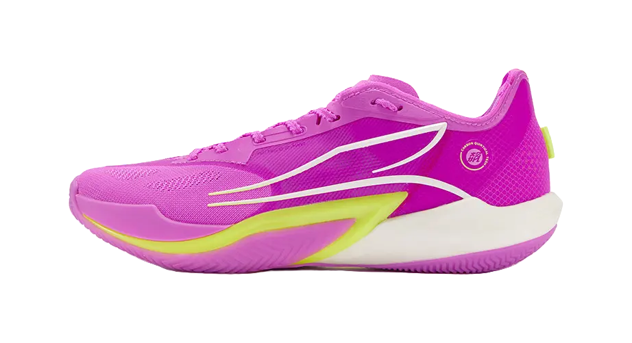 361° Cushioning And Abrasion Resistant Coverage Low top Basketball Shoes Mens Fluorescent Purple Pink  vjsneaker.com