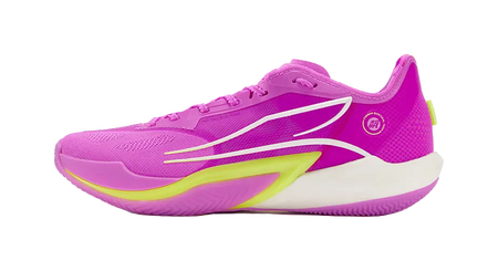 361° Cushioning And Abrasion Resistant Coverage Low top Basketball Shoes Mens Fluorescent Purple Pink  vjsneaker.com