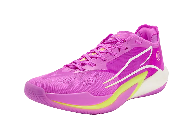 361° Cushioning And Abrasion Resistant Coverage Low top Basketball Shoes Mens Fluorescent Purple Pink  vjsneaker.com