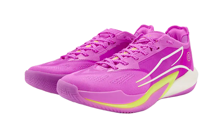 361° Cushioning And Abrasion Resistant Coverage Low top Basketball Shoes Mens Fluorescent Purple Pink  vjsneaker.com