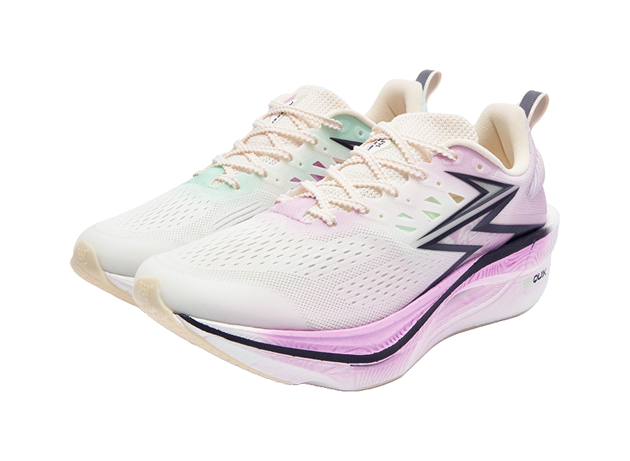 361° Cushioning Anti-Slip And Wear-Resistant Low-Top Running Shoes Unisex Purple Green Mismatched 