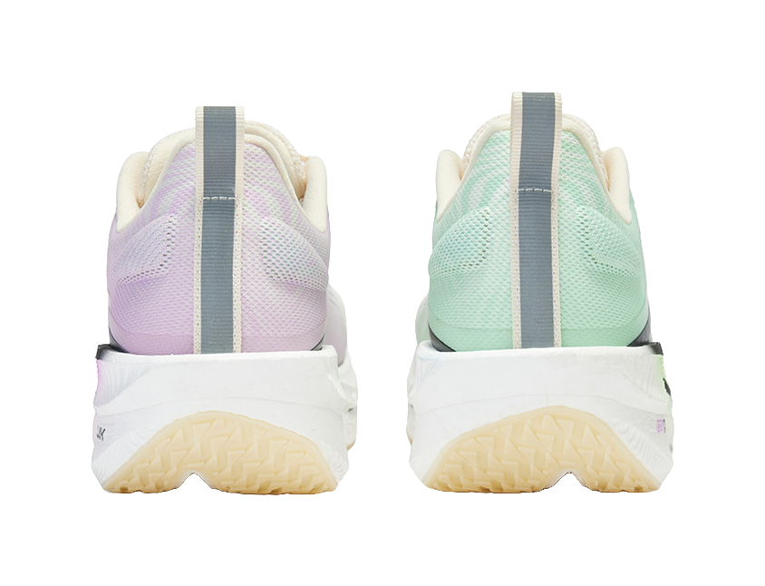 361° Cushioning Anti-Slip And Wear-Resistant Low-Top Running Shoes Unisex Purple Green Mismatched 