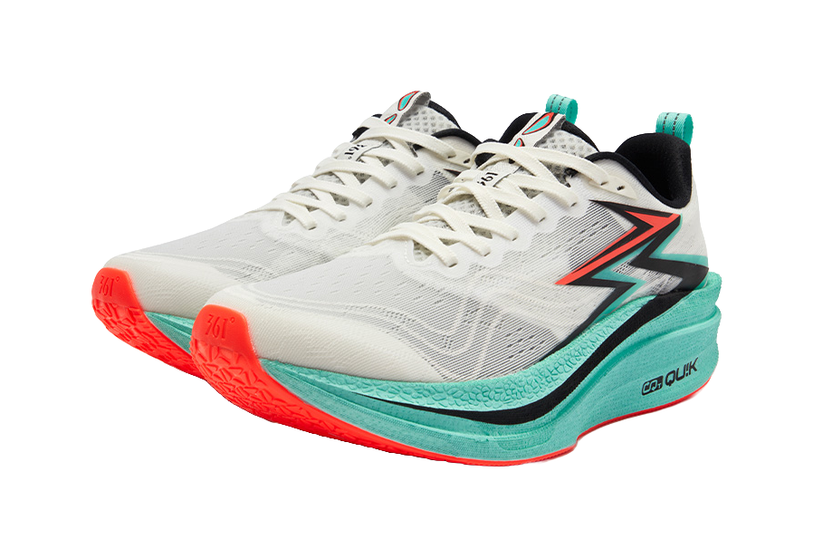 361° Cushioning, Slip Resistant, Abrasion Resistant, Rebound Low top Casual Marathon Running Shoes Unisex White Blue 