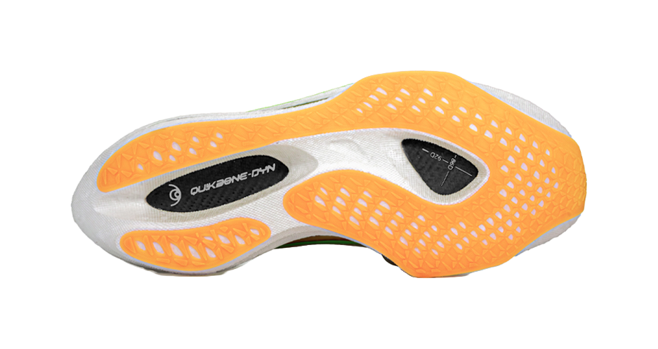 361° Flame 4 Coverage Lightweight Rebound Low Top Carbon Plate Marathon Long Distance Running Shoes Unisex White Green 