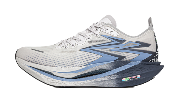 361° Flame 4 Cushioning Abrasion Resistant Lightweight Low Top Marathon Running Shoes Unisex White Blue 