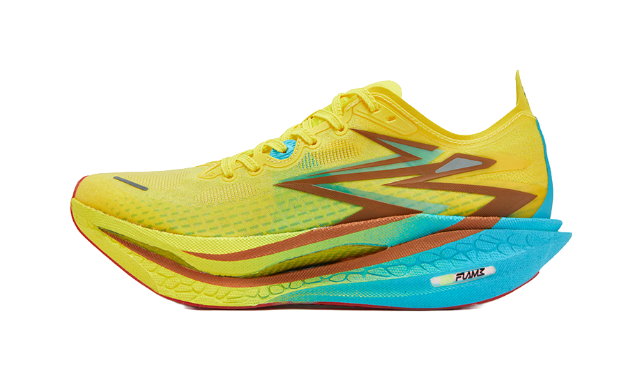 361° Flame 4 Cushioning, Abrasion Resistant, And Waterproof Low top Casual Running Shoes Unisex Acid Yellow 