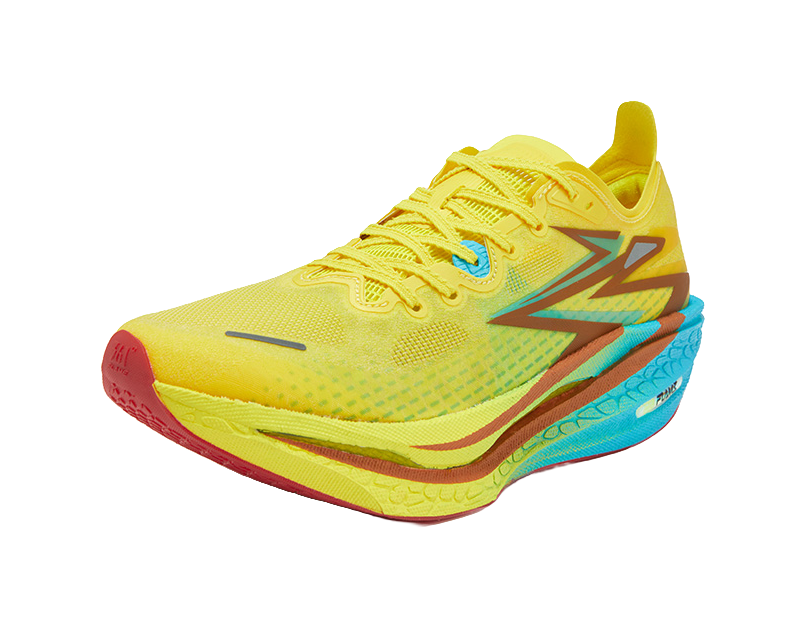 361° Flame 4 Cushioning, Abrasion Resistant, And Waterproof Low top Casual Running Shoes Unisex Acid Yellow 