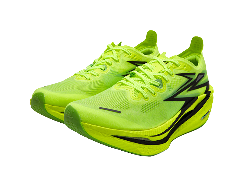 361° Flame 4 Cushioning, Slip Resistant, And Abrasion Resistant Low Top Casual Running Shoes Unisex Neon Solar Yellow 