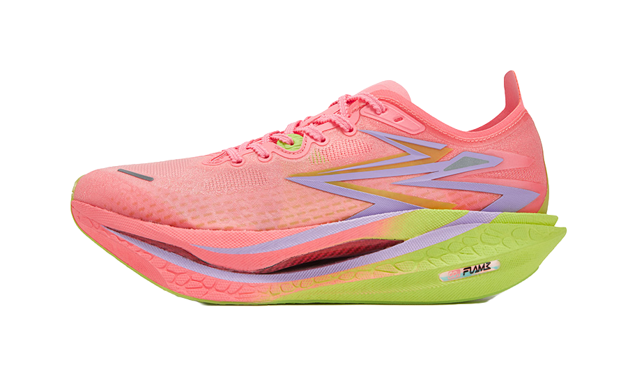 361° Flame 4 Cushioning, Waterproof, And Breathable Low top Carbon Plate Casual Running Shoes Unisex Neon Light Coral 