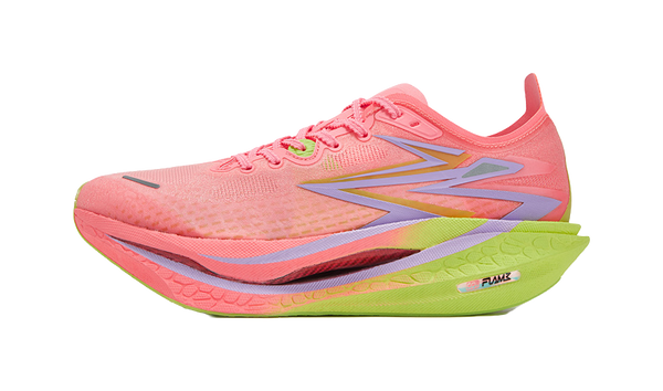 361° Flame 4 Cushioning, Waterproof, And Breathable Low top Carbon Plate Casual Running Shoes Unisex Neon Light Coral 