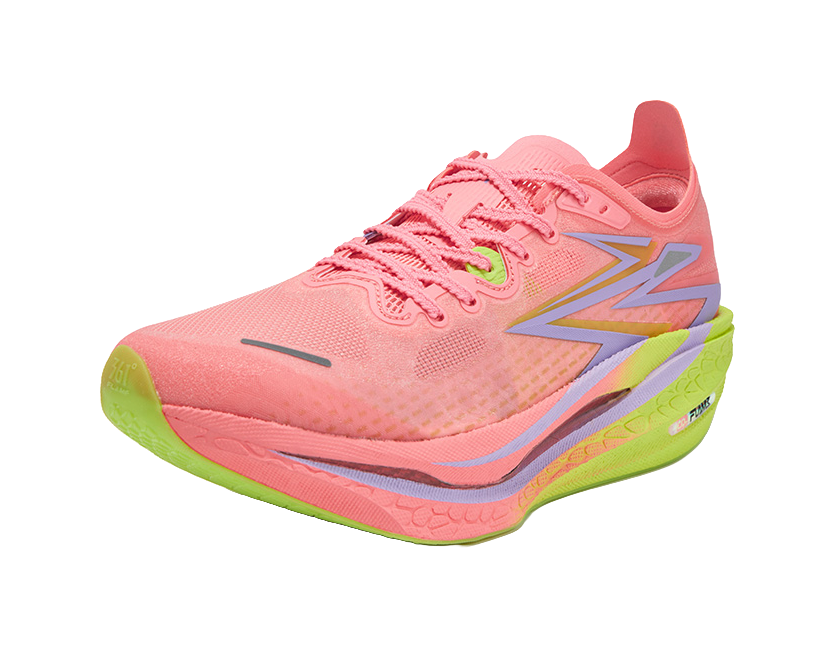 361° Flame 4 Cushioning, Waterproof, And Breathable Low top Carbon Plate Casual Running Shoes Unisex Neon Light Coral 