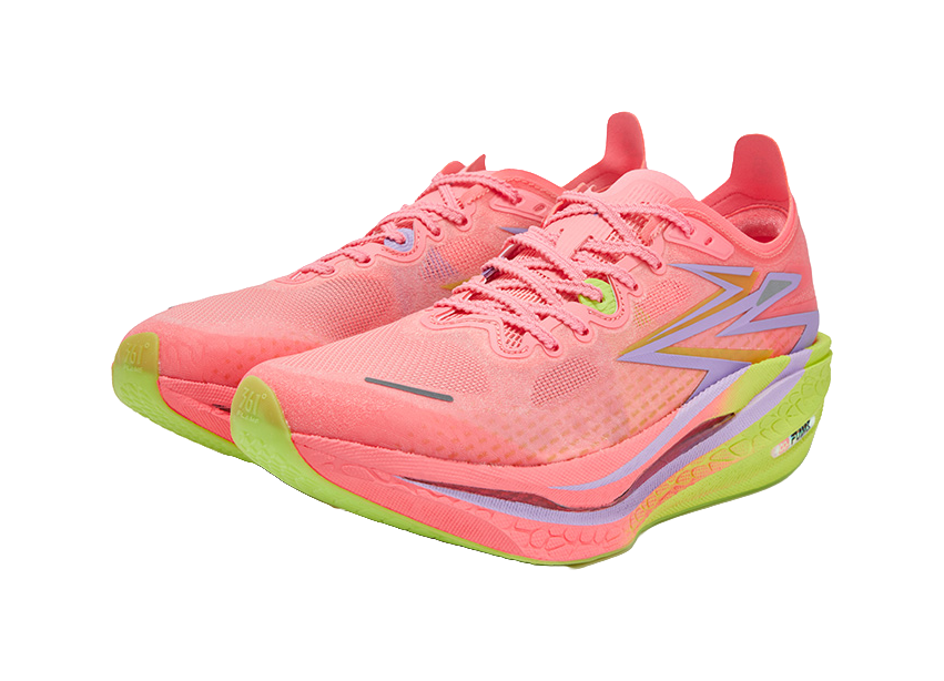 361° Flame 4 Cushioning, Waterproof, And Breathable Low top Carbon Plate Casual Running Shoes Unisex Neon Light Coral 