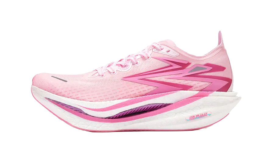 361° Flame 4 Running Shoes Unisex Low top Pure White Pink/Bubble Gum Pink  vjsneaker.com