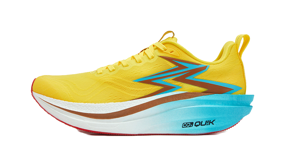 361° Flame 4MIX Cushioning And Breathable Low top Carbon Plate Racing Running Shoes Unisex Acid Yellow 