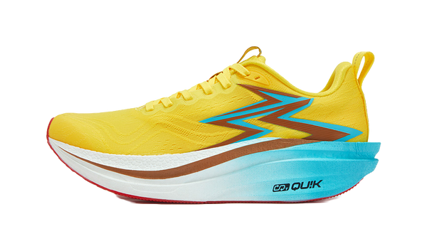 361° Flame 4MIX Cushioning And Breathable Low top Carbon Plate Racing Running Shoes Unisex Acid Yellow 