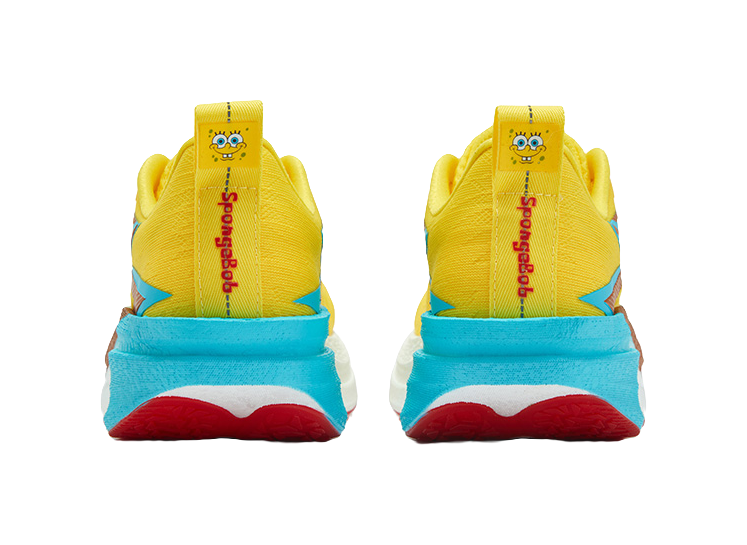 361° Flame 4MIX Cushioning And Breathable Low top Carbon Plate Racing Running Shoes Unisex Acid Yellow 