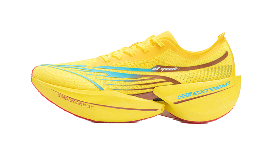 361° Flying Future 1.5 Cushioned Slip-Resistant Abrasion-Resistant Breathable Low-Top Running Shoes Unisex Acid Yellow 