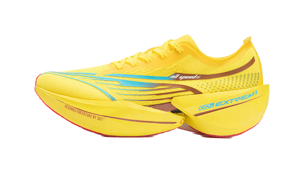 361° Flying Future 1.5 Cushioned Slip-Resistant Abrasion-Resistant Breathable Low-Top Running Shoes Unisex Acid Yellow 