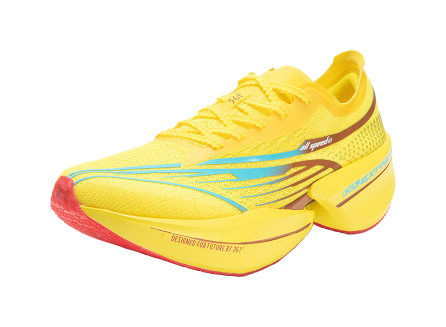 361° Flying Future 1.5 Cushioned Slip-Resistant Abrasion-Resistant Breathable Low-Top Running Shoes Unisex Acid Yellow 