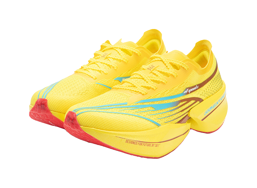 361° Flying Future 1.5 Cushioned Slip-Resistant Abrasion-Resistant Breathable Low-Top Running Shoes Unisex Acid Yellow 