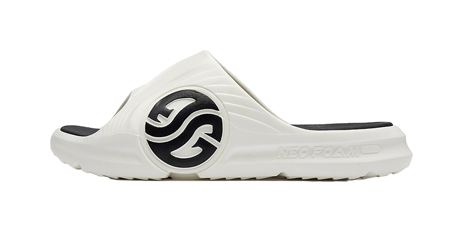 361° Quiet Slide Slippers Unisex White Black 