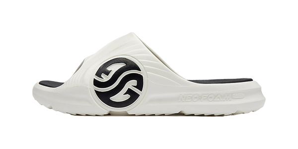 361° Quiet Slide Slippers Unisex White Black 