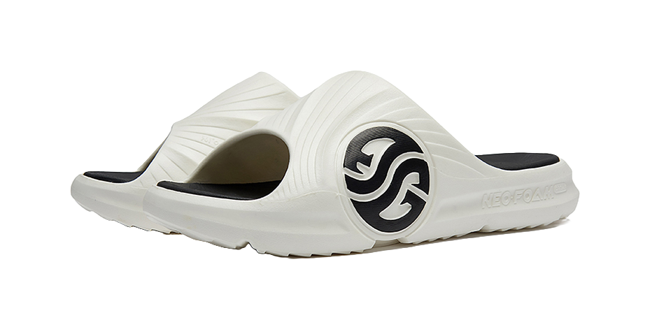 361° Quiet Slide Slippers Unisex White Black 