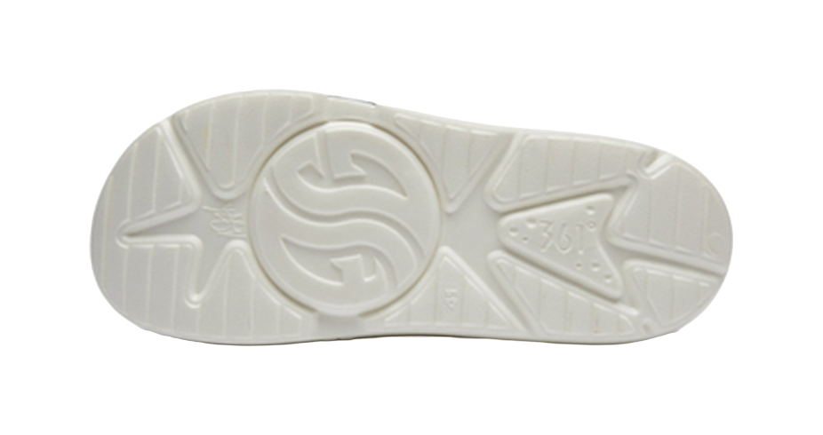361° Quiet Slide Slippers Unisex White Black 