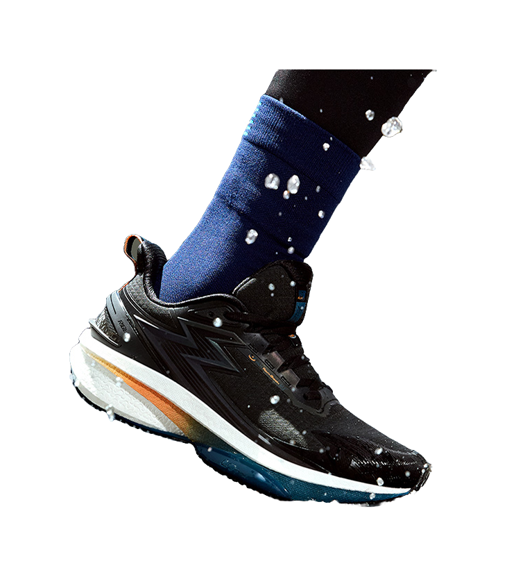 361° Rainproof Screen 8.0 Cushioned Slip Resistant Low Top Sprint Running Shoes Men's Black Blue White 