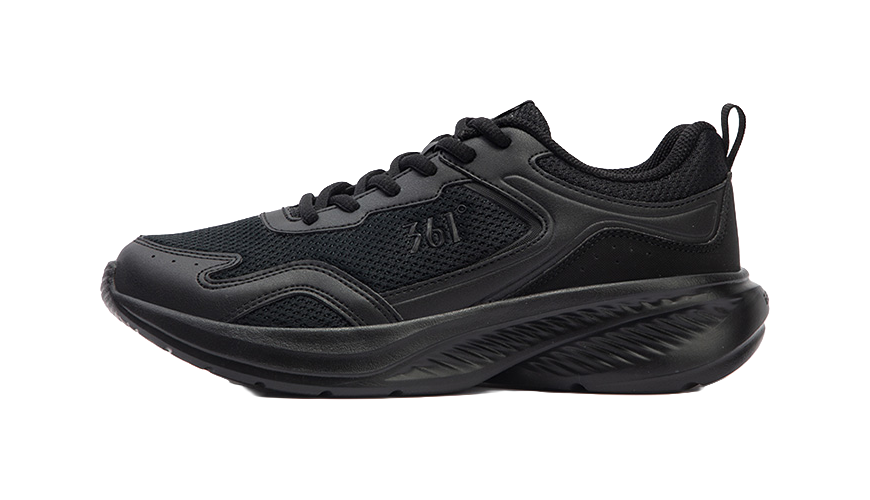 361° Shock Absorbers Slip Resistant Abrasion Resistant Breathable Low top Running Shoes Women's Black Gray 