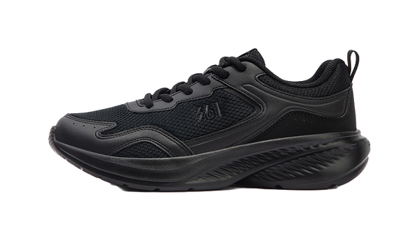 361° Shock Absorbers Slip Resistant Abrasion Resistant Breathable Low top Running Shoes Women's Black Gray 