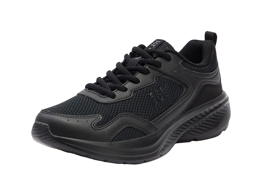 361° Shock Absorbers Slip Resistant Abrasion Resistant Breathable Low top Running Shoes Women's Black Gray 