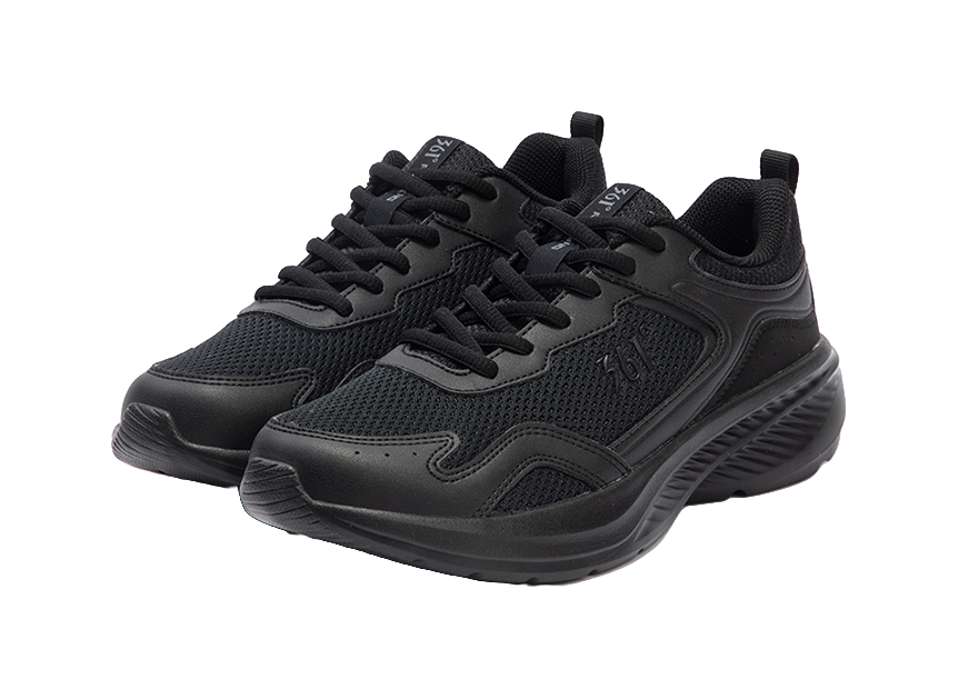 361° Shock Absorbers Slip Resistant Abrasion Resistant Breathable Low top Running Shoes Women's Black Gray 