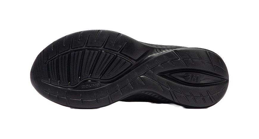 361° Shock Absorbers Slip Resistant Abrasion Resistant Breathable Low top Running Shoes Women's Black Gray 