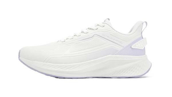 361° Shock Absorbers Slip Resistant Abrasion Resistant Low top Running Shoes Women's Feather White Chalk Purple 