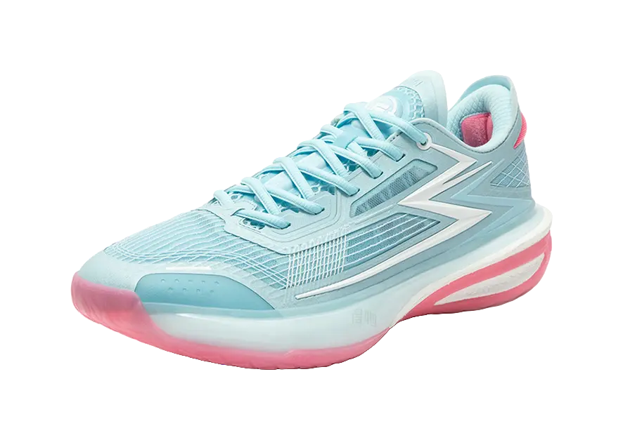 361° Speed BB Cushioning Slip Resistant Abrasion Resistant Low top Basketball Shoes Mens Blue Pink Mismatched  vjsneaker.com